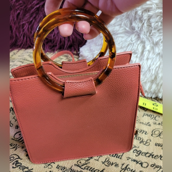 Dreams crossbody bag acrylic round handles light rust - Picture 8 of 14